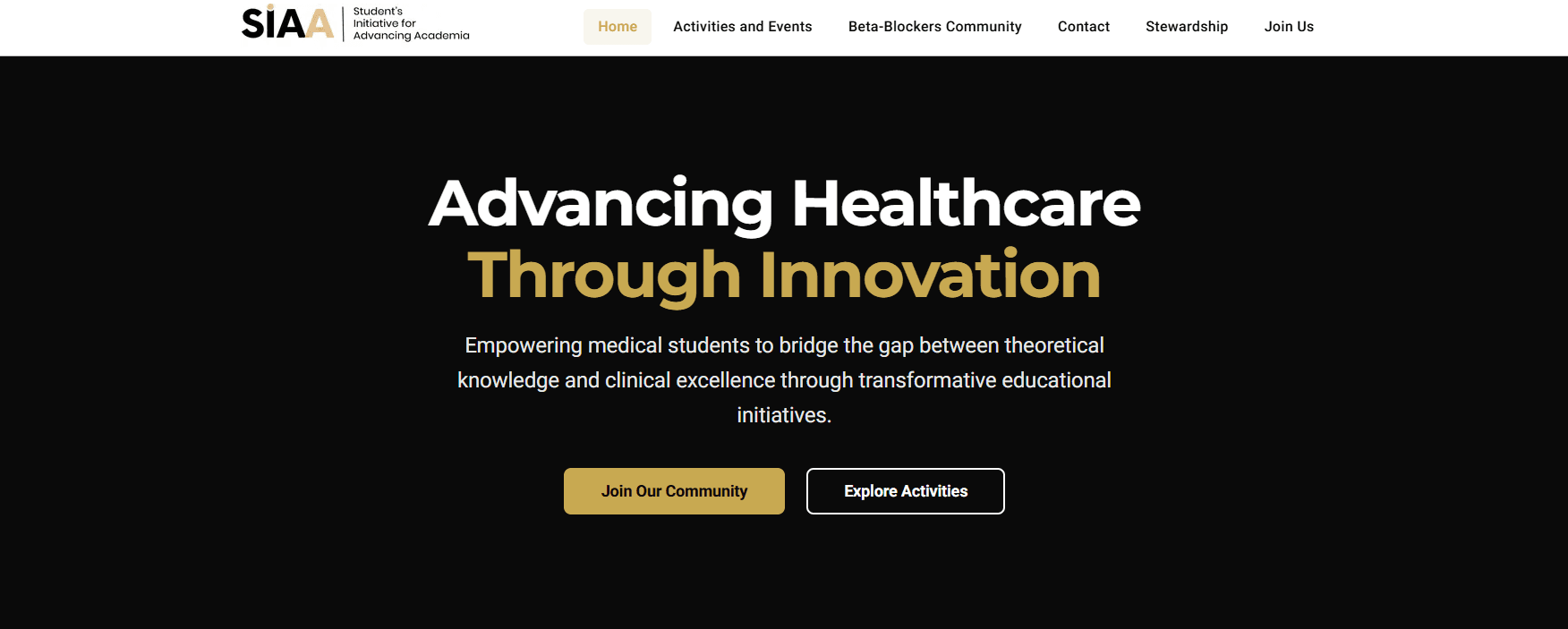 SIAA - Student's Initiative for Advancing Academia